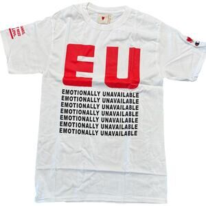 Emotionally Unavailable x Champion E.U. White T-Shirt *RARE*NEW IN BAG* Size XL